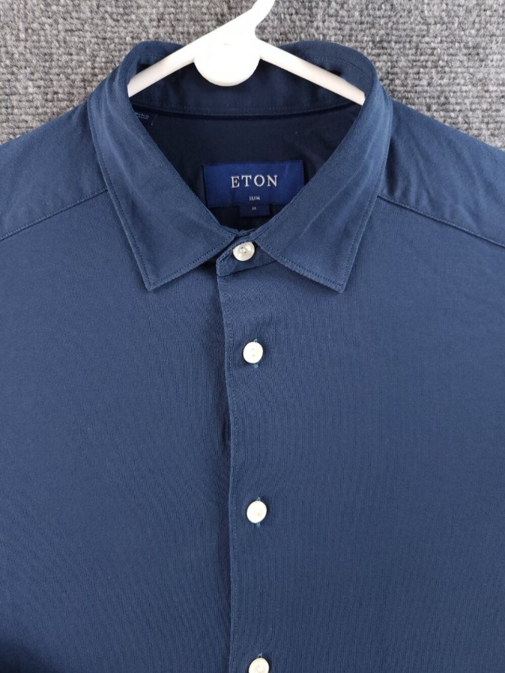 Eton Navy Blue Slim Dress Shirt